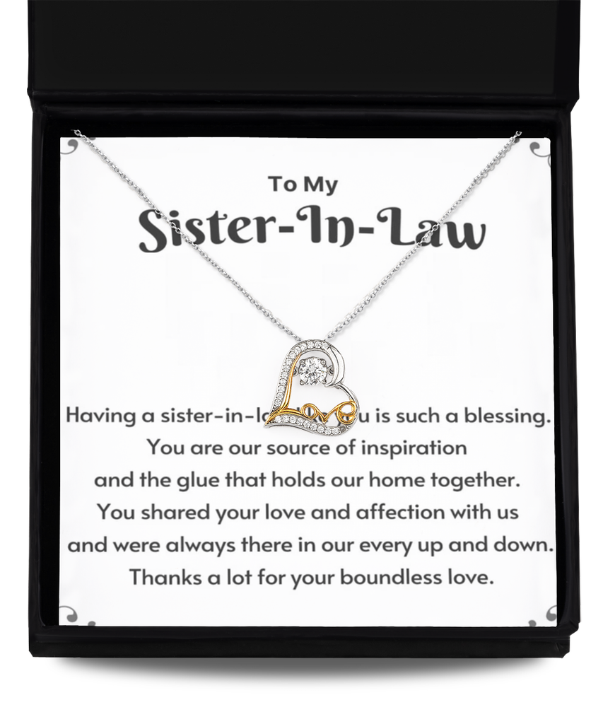 Love Dancing Necklace  ,Sister-in-law necklace, sister-in-law gift, sister-in-law necklace gift, sister-in-law birthday gift, sister-in-law thank you gift, TMC gift tinmico