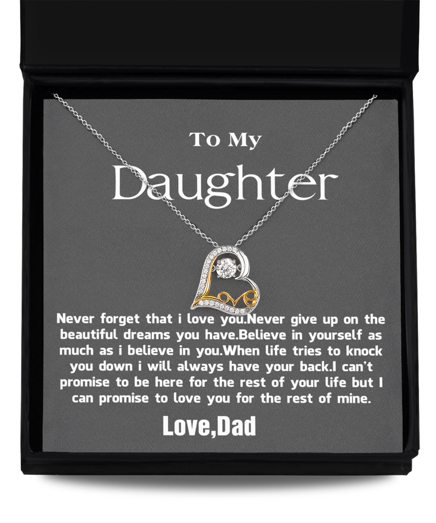 Love Dancing Necklace ,To My Daughter Necklace, Father to Daughter Birthday Gift, Gifts to Daughter from Dad, To Daughter From Dad, Father Daughter Necklace, TMC gift tinmico