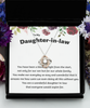 Love Knot Rose Gold Necklace , Daughter-in-law bracelet, daughter-in-law gift, daughter-in-law bracelet gift, daughter-in-law birthday gift tinmico