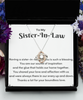 Love Knot Rose Gold Necklace  ,Sister-in-law necklace, sister-in-law gift, sister-in-law necklace gift, sister-in-law birthday gift, sister-in-law thank you gift, TMC gift tinmico