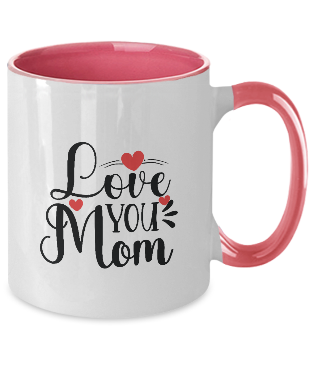 Love You Mama,Mama Bear,Two Tone Mug for Mom, Mother, Women, Wife - Unique Fun Gifts for Her, Mother's Day, Christmas,11 oz tinmico