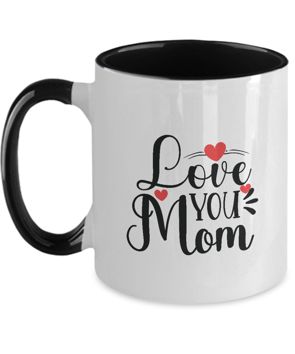 Love You Mama,Mama Bear,Two Tone Mug for Mom, Mother, Women, Wife - Unique Fun Gifts for Her, Mother's Day, Christmas,11 oz tinmico