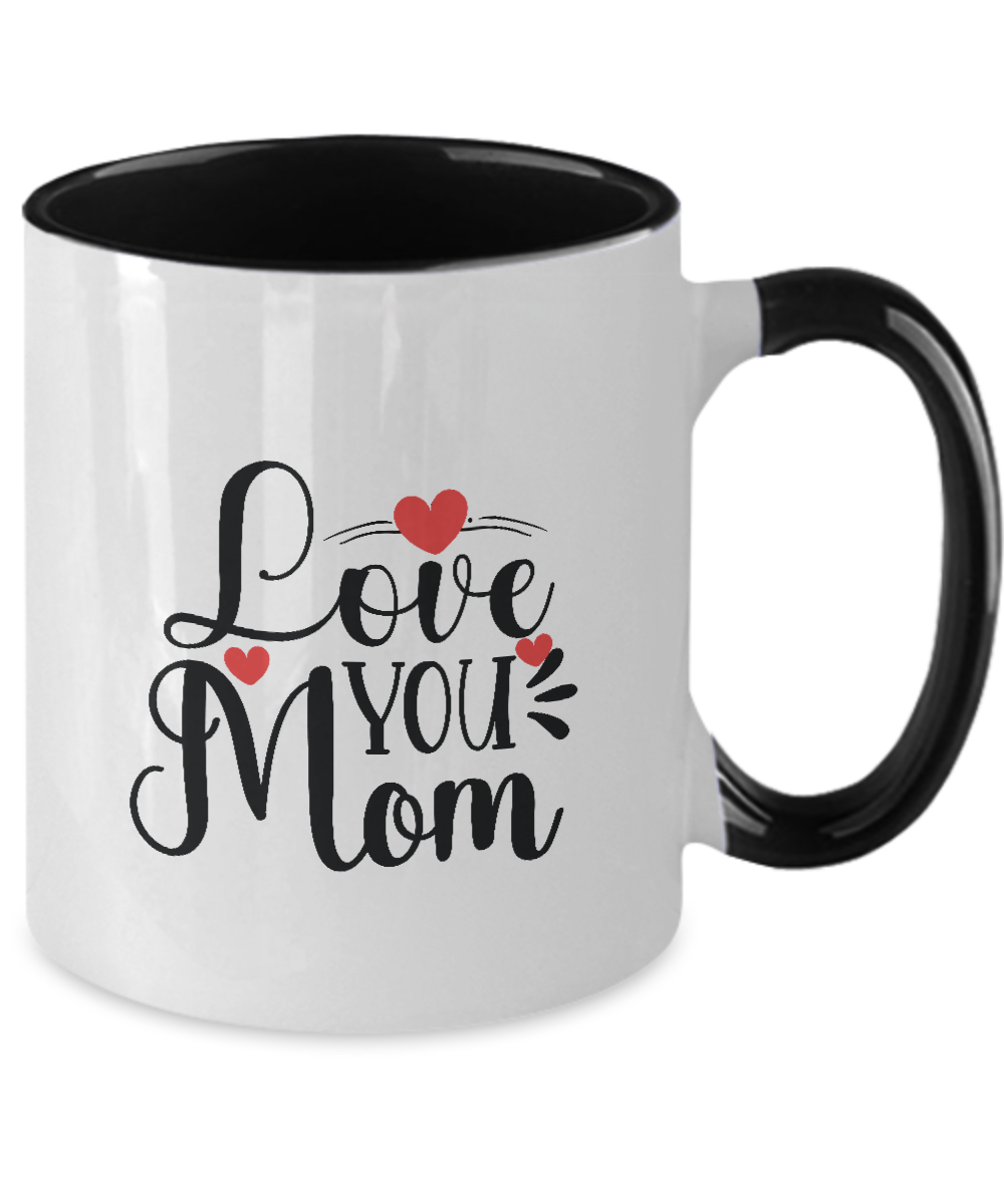 Love You Mama,Mama Bear,Two Tone Mug for Mom, Mother, Women, Wife - Unique Fun Gifts for Her, Mother's Day, Christmas,11 oz tinmico