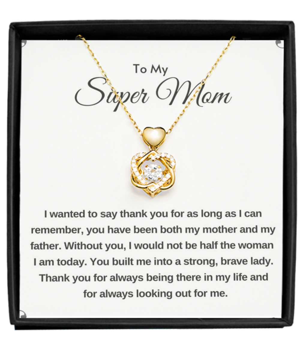 Mom's Heart Knot Gold Necklace , birthday gift to Mom, thank you gift to Mom, Mom gift from daughter, gift to Mom from daughter, TMC gift tinmico