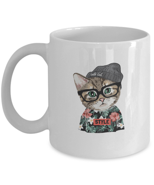 Personalised Cat mum Mug for Cat Lover Gift, Gift For Fur Mum, Custom Cat Mug , Pet Cat Coffee Mug, 11oz Mug tinmico