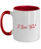 Personalised Valentines Gift Couple Mug I Love You, Two Tone 11oz Mug, Ma tinmico