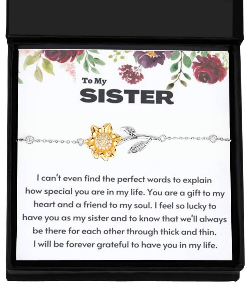 Personalized Gift , Sister bracelet,Sunflower Bracelet, sister gift from sister, sister gift, sister birthday gift, sister Christmas gift, sister sunflower bracelet tinmico