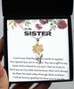 Personalized Gift , Sister bracelet,Sunflower Pendant Necklace, sister gift from sister, sister gift, sister birthday gift, sister Christmas gift, sister sunflower bracelet tinmico