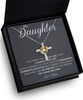 Personalized Gift to my Daughter,Cross Dancing Necklace, Gift from Mom, Message Card Jewelry, Changed My Life tinmico