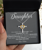 Personalized Gift to my Daughter,Cross Dancing Necklace, Gift from Mom, Message Card Jewelry, Changed My Life tinmico