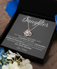 Personalized Gift to my Daughter,Love Knot Rose Gold Necklace,Gift from Mom, Message Card Jewelry, Changed My Life tinmico