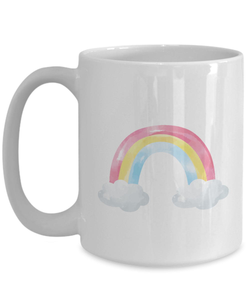 Rainbow Personalised mug, Custom mug, Kids rainbow mug, Personalised mug, 15 oz mug tinmico