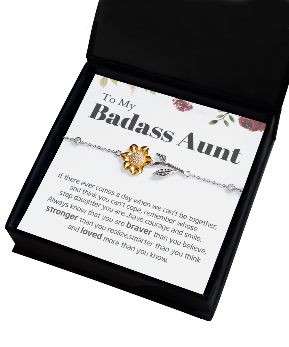 Sunflower Bracelet  ,Aunt Gift From Niece, Aunt Gift, Aunt Bracelet, Aunt Gift From Nephew, Badass Aunt Gift Bracelet, from heart tinmico