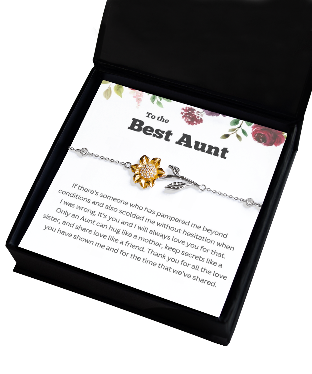 Sunflower Bracelet  ,Aunt bracelet, aunt gift, aunt bracelet gift, aunt birthday gift, aunt wedding gift,aunt gift from nephew,  aunt gift from niece tinmico