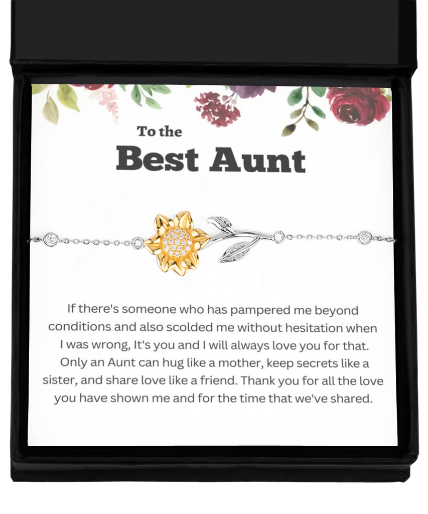 Sunflower Bracelet  ,Aunt bracelet, aunt gift, aunt bracelet gift, aunt birthday gift, aunt wedding gift,aunt gift from nephew,  aunt gift from niece tinmico