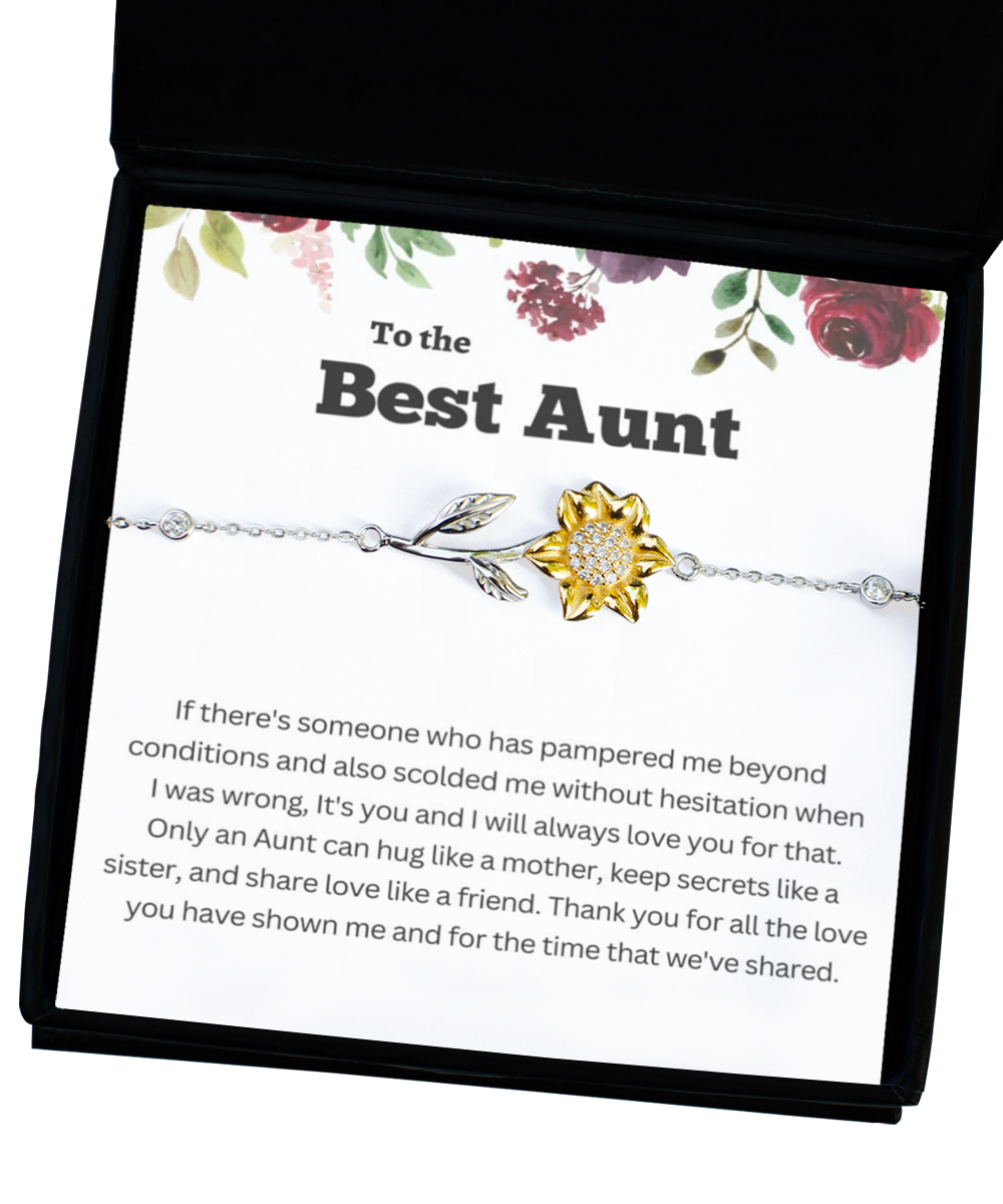 Sunflower Bracelet  ,Aunt bracelet, aunt gift, aunt bracelet gift, aunt birthday gift, aunt wedding gift,aunt gift from nephew,  aunt gift from niece tinmico