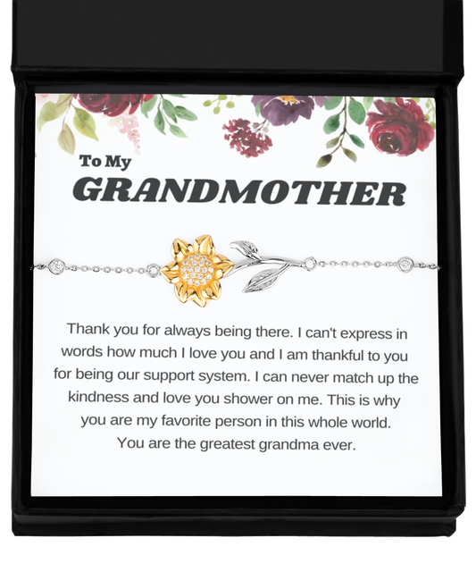 Sunflower Bracelet  ,Grandmother bracelet, grandmother gift, grandmother birthday gift, grandmother christmas gift, grandmother wedding gift, grandma gift tinmico