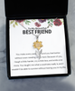 Sunflower Pendant Necklace, Best friend bracelet, best friend gift, best friend bracelet gift, gift for best friend, best friend birthday gift tinmico