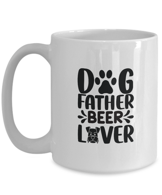 The Dogfather, Dog Dad, Daddy, Dog Lover Funny, Cute Coffee Mug 15oz Mug tinmico