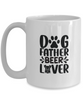 The Dogfather, Dog Dad, Daddy, Dog Lover Funny, Cute Coffee Mug 15oz Mug tinmico