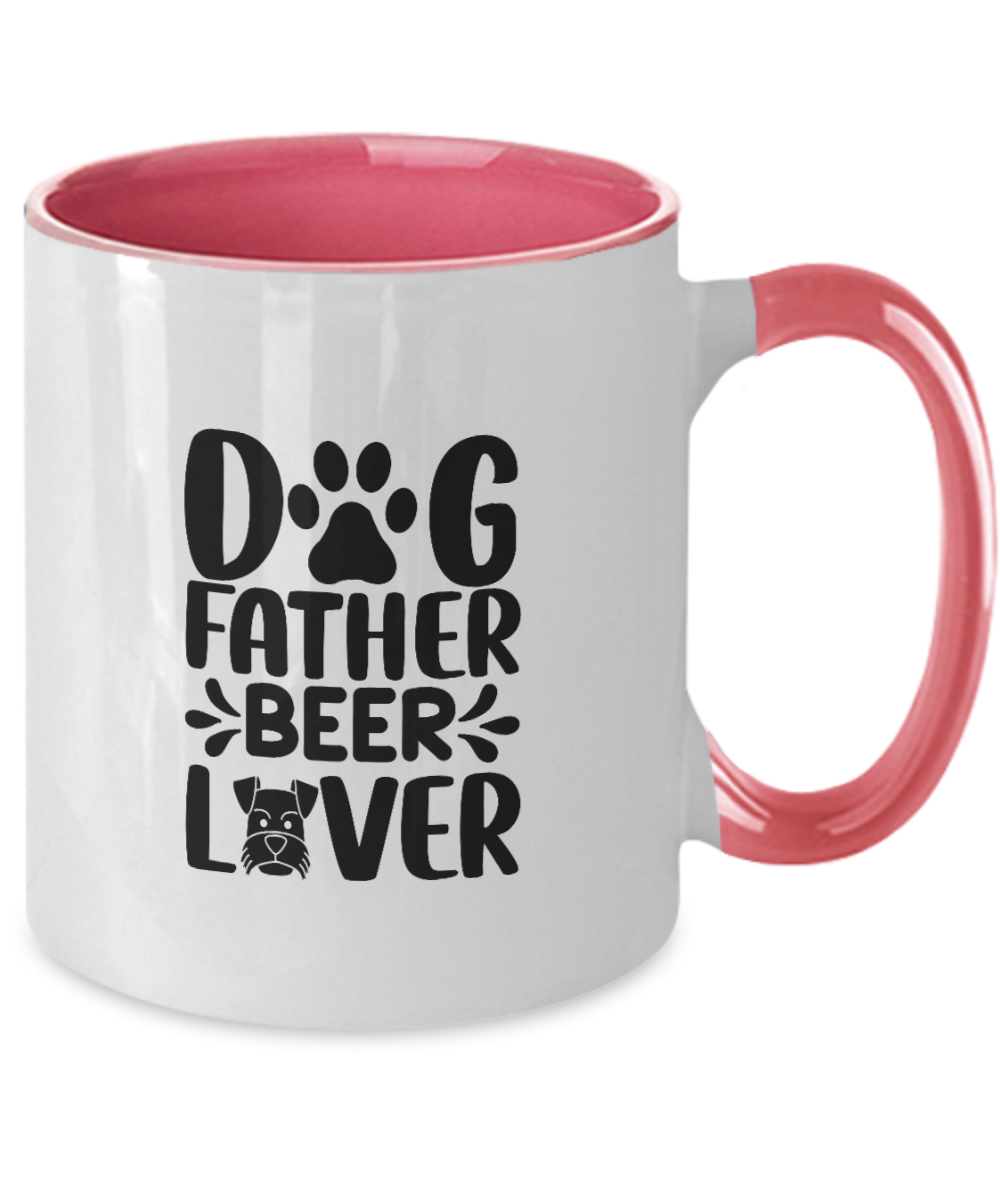 The Dogfather, Dog Dad, Daddy, Dog Lover Funny, Cute Coffee Mug Two Tone 11oz Mug tinmico