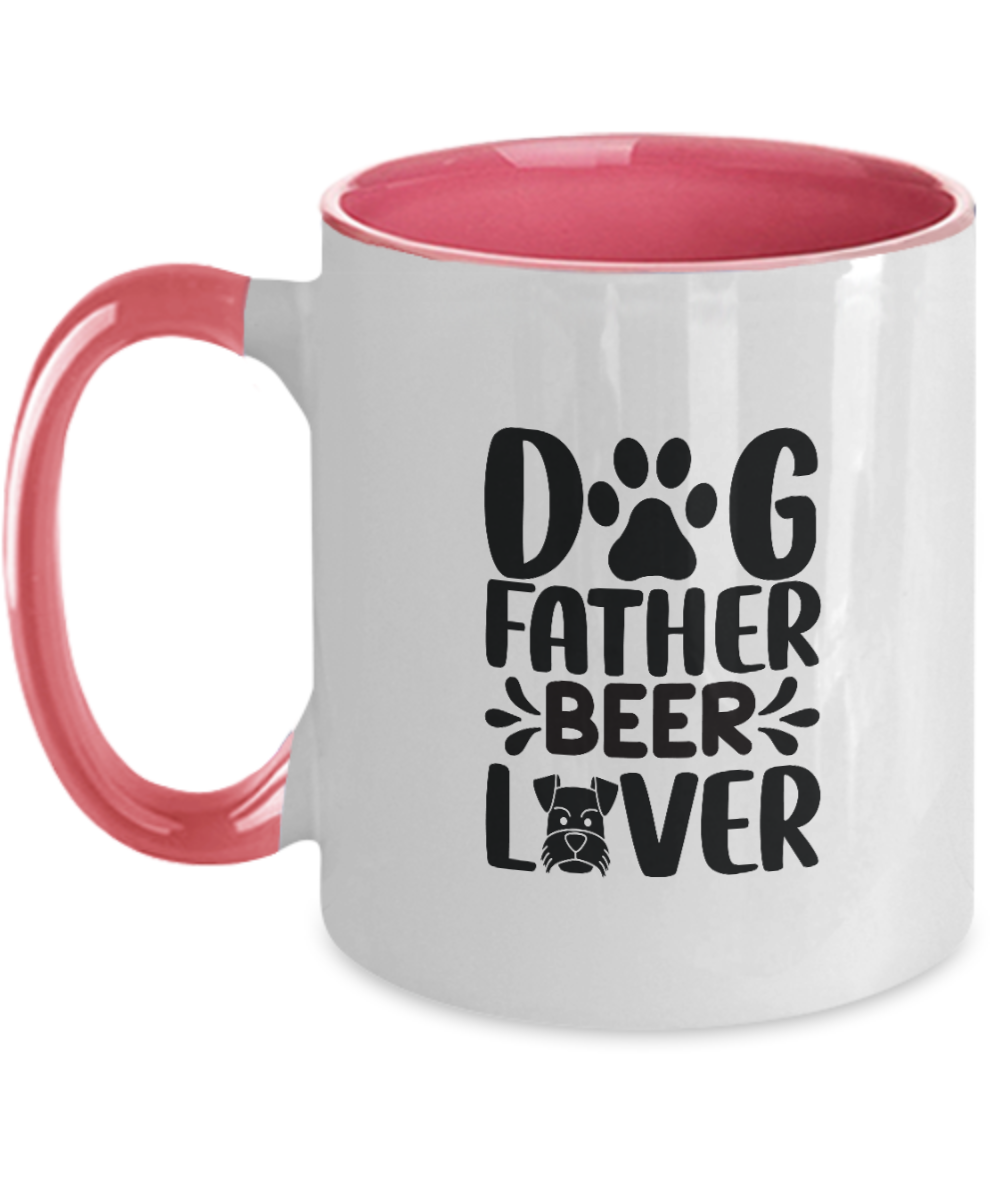 The Dogfather, Dog Dad, Daddy, Dog Lover Funny, Cute Coffee Mug Two Tone 11oz Mug tinmico