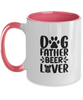 The Dogfather, Dog Dad, Daddy, Dog Lover Funny, Cute Coffee Mug Two Tone 11oz Mug tinmico