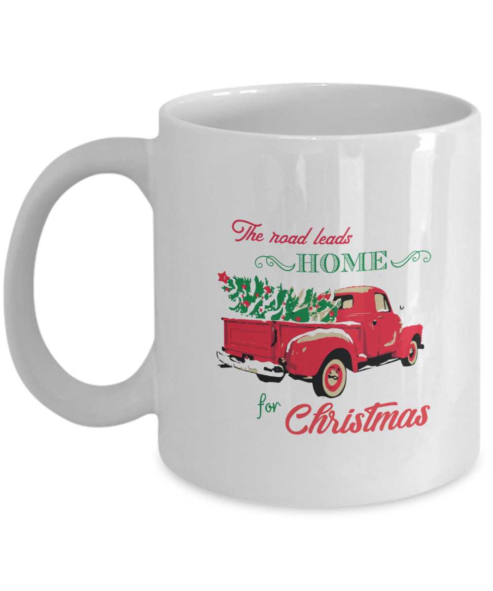 The Road Leads Home Christmas .Christmas Coffee Mug tinmico