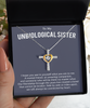 Tinmico Gift, Cross Dancing Necklace, friendship Gift, unbiological sister gift, best friend bracelet, unbiological sister jewelry gift tinmico