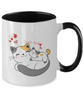 Two Tone Mug,Cat Lovers Mug, Mug Cat Sayings, Funny Cup,Mug Coffee 11oz tinmico