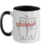 Two Tone Mug,Cute Mugs Bear Coffee Cup ,Funny Valentine's Day Birthday Gifts for You , 11 oz tinmico