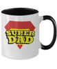 Two Tone Mug : Dad Coffee Mug, Father's Day Coffee Mug Cup. Dad Christmas Gift from Daughter, Worlds Best Dad Ever Mug, Funny Coffee Mug. tinmico