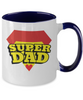 Two Tone Mug : Dad Coffee Mug, Father's Day Coffee Mug Cup. Dad Christmas Gift from Daughter, Worlds Best Dad Ever Mug, Funny Coffee Mug. tinmico