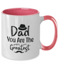 Two Tone Mug,Dad You Are The Greatest ,Coffee Mug,Best Christmas Gifts for Dad, Men,Unique Xmas Gag Dad Gifts from Daughter, Son, Kids,Fun Novelty Cup,11 oz tinmico