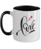 Two Tone Mug,I LOVE ME Mug Cup,Valentine 11oz Coffee Mug,Grade A Quality Ceramic,Great for Valentine's Day, Wife,Husband, Girlfriend, Boyfriend, Love tinmico