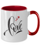 Two Tone Mug,I LOVE ME Mug Cup,Valentine 11oz Coffee Mug,Grade A Quality Ceramic,Great for Valentine's Day, Wife,Husband, Girlfriend, Boyfriend, Love tinmico