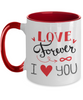 Two Tone Mug : Valentine 11oz Coffee Mug,Grade A Quality Ceramic,Great for Valentine's Day, Wife,Husband, Girlfriend, Boyfriend, Love tinmico