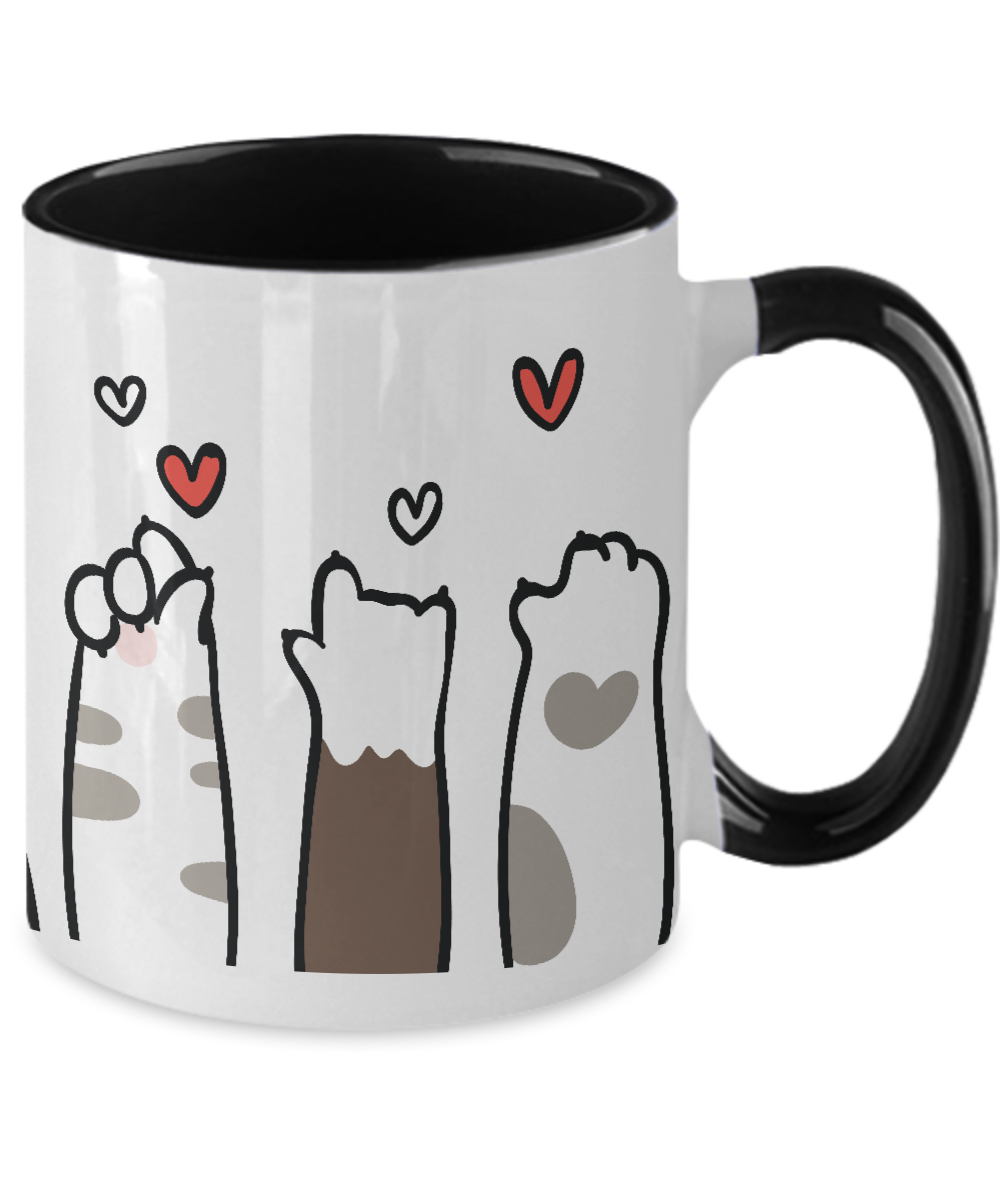 Two Tone Mug,Valentine's Day Cats Mug Coffee, Funny Mug,Cat Mug,Ceramic Coffee Mug,Cat Lover Gifts For Women,Funny Cat Gift,11 oz tinmico