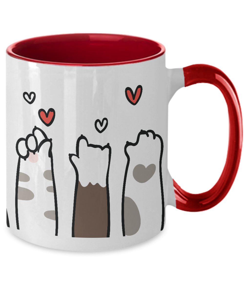 Two Tone Mug,Valentine's Day Cats Mug Coffee, Funny Mug,Cat Mug,Ceramic Coffee Mug,Cat Lover Gifts For Women,Funny Cat Gift,11 oz tinmico