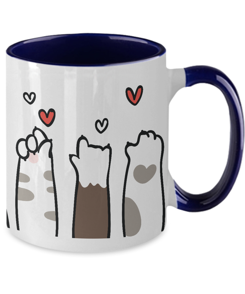 Two Tone Mug,Valentine's Day Cats Mug Coffee, Funny Mug,Cat Mug,Ceramic Coffee Mug,Cat Lover Gifts For Women,Funny Cat Gift,11 oz tinmico