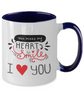 Two Tone Mug,You Make My Heart Smile Mug,I Love You Coffee Mug,Christmas Gifts Coffee Mug,11 oz tinmico