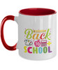 Two Tone to School Mug Teacher Student Gift College 11 oz Ceramic Cup tinmico