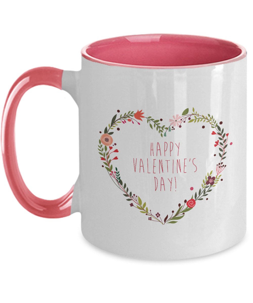 Valentine's Day Funny Personalised Names Mug Husband Boyfriend Partner Birthday, two tone 11 oz mug tinmico