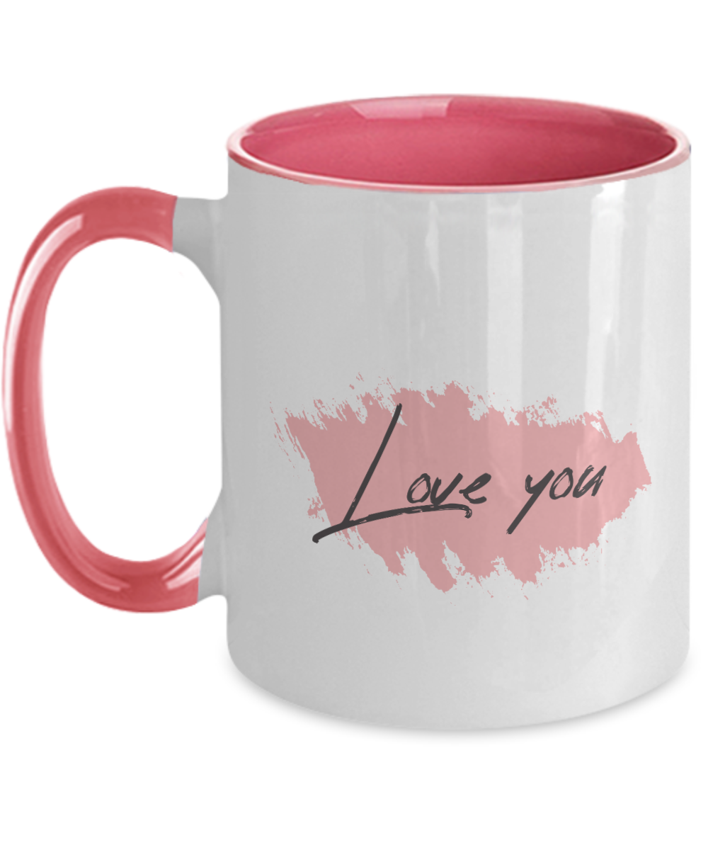 Valentines Day Gift, Personalised Valentine Mug, Couple Mug, Sweet Love Mug, Gifts for Her, Kawaii Mug, two tone 11 oz mug tinmico