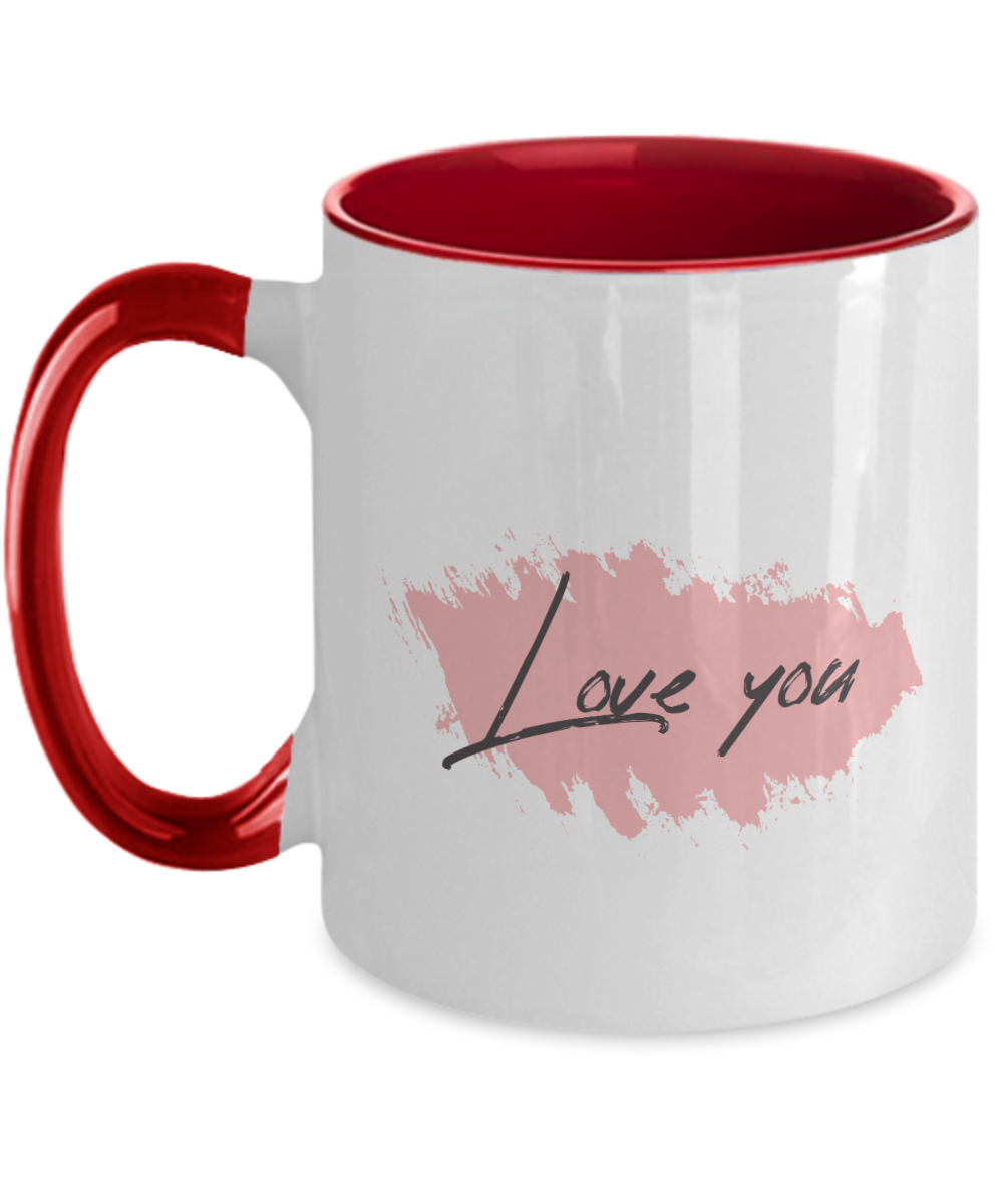 Valentines Day Gift, Personalised Valentine Mug, Couple Mug, Sweet Love Mug, Gifts for Her, Kawaii Mug, two tone 11 oz mug tinmico