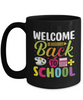 White Black Back to School Mug Teacher Student Gift College 15 oz Ceramic Cup tinmico