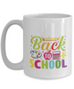 White Black Back to School Mug Teacher Student Gift College 15 oz Ceramic Cup tinmico