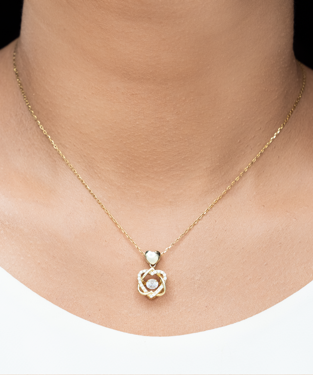 Wife's Heart Knot Gold Necklace  ,Thanks gift to My Wife, Birthday gift to Wife, Anniversary gift to Wife, Wife Necklace gift, to my Wife, TMC Gift tinmico