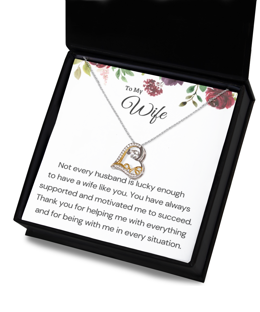 Wife's Love Dancing Necklace  , Wife gift, Thanks gift to Wife, Birthday gift to Wife, Anniversary gift to Wife, Wife Necklace gift, to my Wife Necklace, TMC gift tinmico