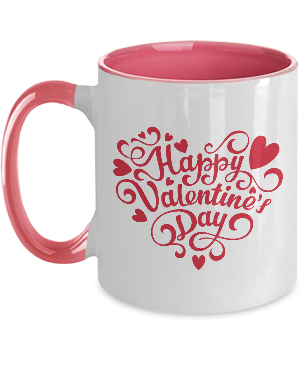 happy valentines day mug 11oz pink mug tinmico